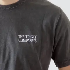 THE TRICKY COMPANY - Polo negro acid washed Tricky Cookie