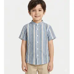 STILO VNICO - Felipe, camisa arrayas, stilo vnic@, Celeste, blanco y plomo, primera edicion, 80 unidades