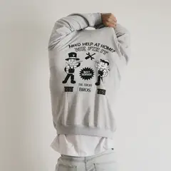 THE TRICKY COMPANY - Polera oversized gris Tricky Bros