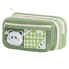 TIOZONEY - Estuche transparente de gran capacidad-Verde