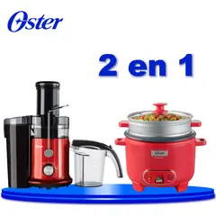 OSTER - Extractor de jugos 1.25 lt + Olla Arrocera 1.8L 3 en 1