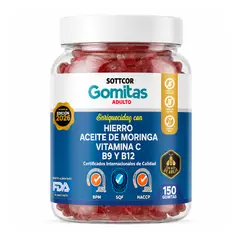 SOTTCOR LABS - Gomitas de Hierro con Aceite de Moringa para Adulto 150 Gomitas - Hierro