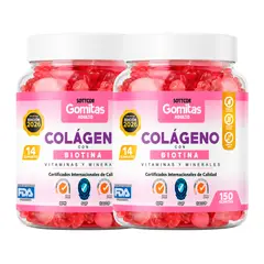 SOTTCOR LABS - PACK X 02 - Gomitas de Colageno con Biotina para Adulto 150 Gomitas - Colageno
