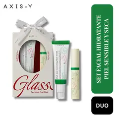 AXIS Y - Set Facial Hidratente y Iluminador Piel Sensible y Seca - Glass Skin Duo Set