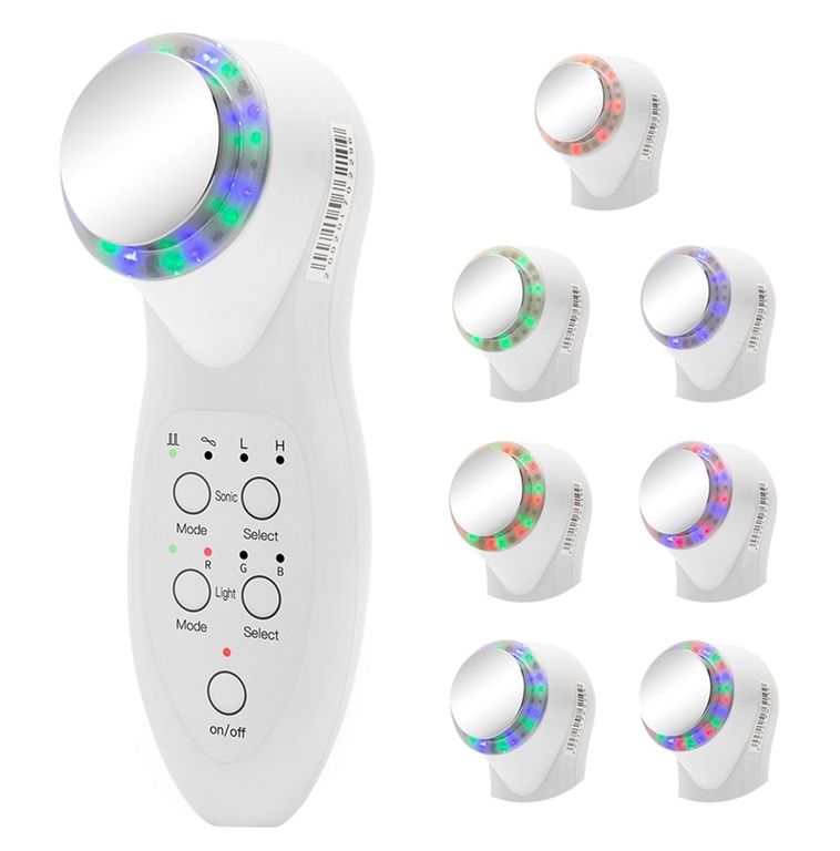 Masajeador Facial de Ultrasonido y Cavitación con Luz LED