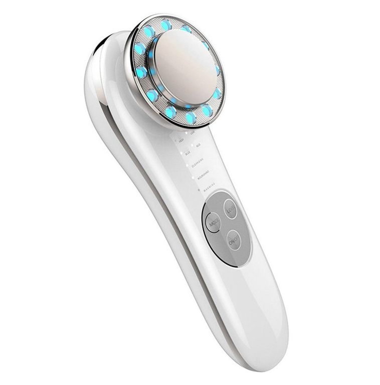 Masajeador ultrasónico facial con LED para el cuidado de la piel