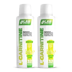 LAB NUTRITION USA - PACK X 02 - L Carnitine 3000 MG / L-Carnitina Lab Nutrition 32 serv - Lemon Lime