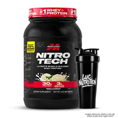 Muscletech - Nitrotech Whey Protein - Proteina Nitrotech Performance 2 LB - Vainilla Cream + Shaker