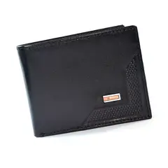 PAUL HARRIS - Billetera para hombre de cuero casual sencillero int. negro