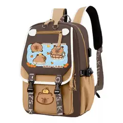 TIOZONEY - Mochila escolar Capibara