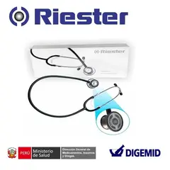 RIESTER - ESTETOSCOPIO ANESTOPHON - NEGRO DE ALUMINIO Y ACERO