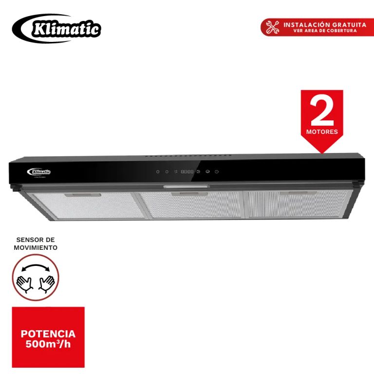 Campana Extractora 90cm VOLENDAM BLACK