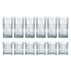 NACHTMANN - Vasos Tumbler y Long Drink Highland Square (Set x12)