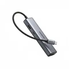 UGREEN - Adaptador Hub USB-C 6 En 1 HDMI 4K RJ45 Gigabit PD 100W USB 3.0