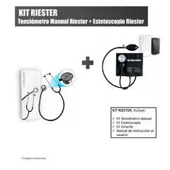 RIESTER - TENSIOMETRO MANUAL Y ESTETOSCOPIO - NEGRO