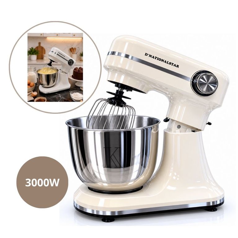 Batidora Planetaria de 3000W D´Nationalstar Blanca
