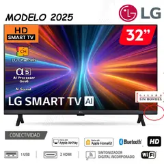 LG - Nuevo Led 32 Pulgadas Smart TV Procesador A5 - 32LR600B