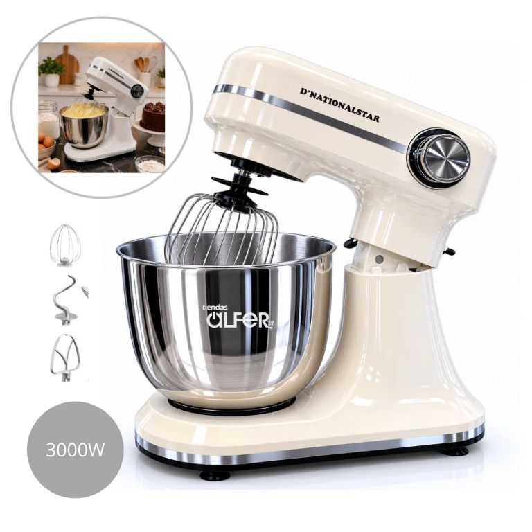 Batidora Planetaria de 3000W D´Nationalstar Blanco