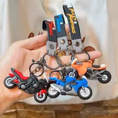 GENERICO - Pack de 4 Llaveros Motocicleta 8 cm