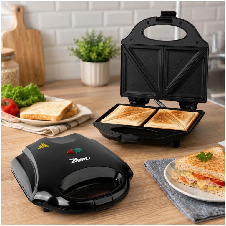 Sandwichera R207S 750W Antiadherente Doble Compartimiento Cierre Seguro