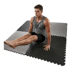 Alpha Gym - Piso Tatami Reversible de Alto Impacto para Gimnasio, Pack 4 Piezas 4m², 25 mm de Grosor Profesional