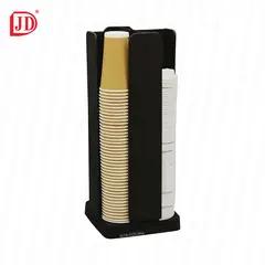 JINDE - DISPENSADOR PORTA VASOS GIRATORIO DE 4 COMPARTIMENTOS