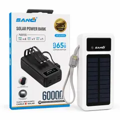 OEM - Cargador Portátil 60000mAh Panel Solar 65W