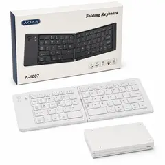 OEM - Mini Teclado Inalámbrico Plegable Portátil Blanco