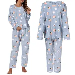 GENERICO - Conjunto pijama pantalon y chompa Polar calentador 2 piezas
