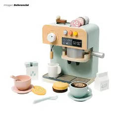 GENERICO - Juego de Cafetera Divertida de juguete de madera para Niños Actividad Motricidad Fina
