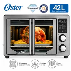 OSTER - Horno con freidora de aire digital Oster® de 42 litros, puertas francesas, TSSTTV42FDDAFNS