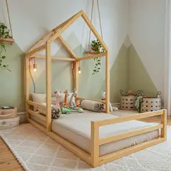 MOVENDA - Cama Montessori de Madera Suyana Plaza y Media