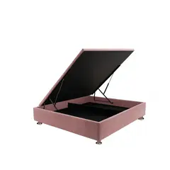 GENERICO - CAMA BAUL BOX ESPACIO 2 PLAZAS ROSA