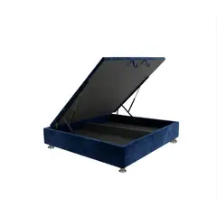 GENERICO - CAMA BAUL BOX ESPACIO 2 PLAZAS AZUL