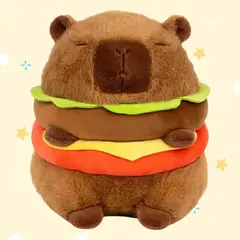 GENERICO - Peluche Capibara Hamburguesa Importado - Mide 25 cms alto
