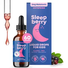 GENERICO - JoySpring Sleepberry Kids Melatonina 3 mg - Ayuda líquida para dormir con L teanina