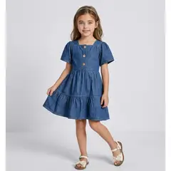 GENERICO - Vestido Niña Algodón Demin