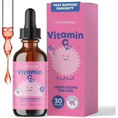 GENERICO - JoySpring Vitamina C y Zinc para Niños, Suplemento Líquido de Saúco Vitamina C