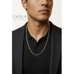 GENERICO - CARLA JOYERÍA - Cadena plata 925 Fidel calibre Medio - Regalo Hombre