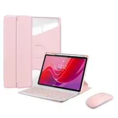PUREPOWER - Funda con Teclado para iPad iPadPro1120252024 con ratón-rosa
