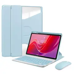 PUREPOWER - Funda con Teclado para iPad iPadPro1120252024 con ratón-azul