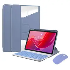 PUREPOWER - Funda con Teclado para samsung Tab A9 8.7 Pulgadas con ratón-morado