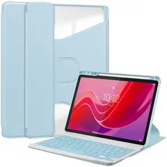 PUREPOWER - Funda con Teclado para samsung Tab A9 8.7 Pulgadas-azul