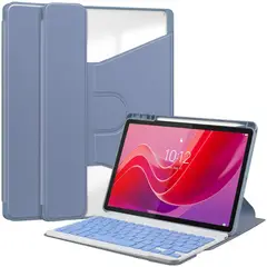 PUREPOWER - Funda con Teclado para samsung Tab S10+ S9FE+ S9+S8+ S7FE S7-morado