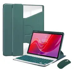 PUREPOWER - Funda con Teclado para samsung Tab A9+ Plus 11 Pulgadas con ratón-verde