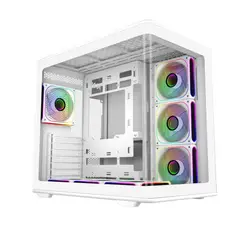 COOLER MASTER - Gabinete Elite 600 ATX mid tower con panel de vidrio templado y USB-C