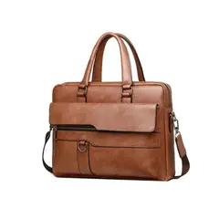 TIOZONEY - Maletín Portafolio Bolso PU Ecológico Notebook para Hombre