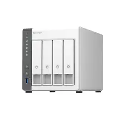 QNAP - TS-433-4G -NAS de 4 bahías, 0TB, ideal para almacenamiento en red, fácil gestión y al