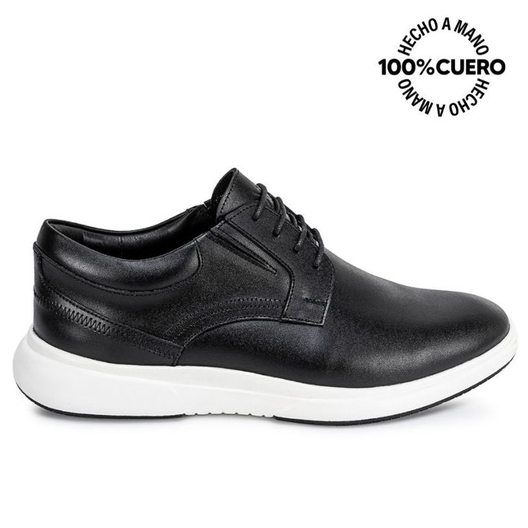 Zapato Derby Casual RICARDO-2613 Negro Cuero Homme