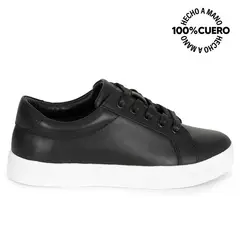 RABBIT - Zapatilla Casual Informal ALEX-2619 Negro Cuero